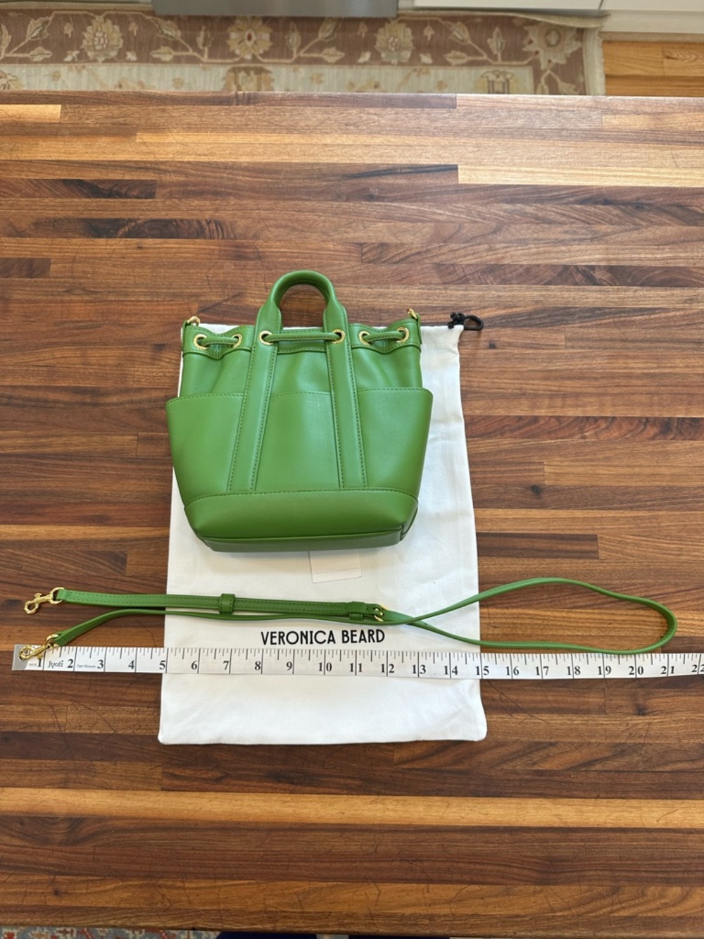 NWT - Veronica Beard - Mini Goody Bag - in Lemon Grass Green - Picture 9 of 15
